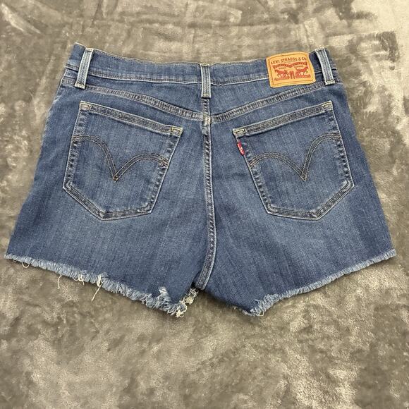 Levi's 501® Women's High-Rise Jean Shorts Sz.29 Blue Cut Off Button Fly - Picture 3 of 8